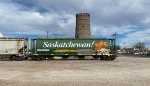 Great Western RR Grain Car still in Saskatchewan Grain Car paint at Comanche, TX